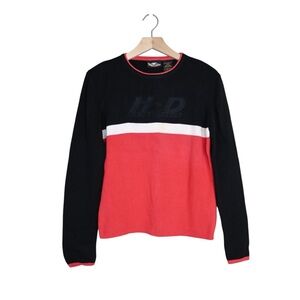 Harley Davidson Women's M Vintage Knit Pullover Sweater in Black Red